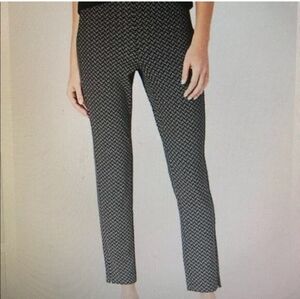 J. Jill Geometric Abstract Black Ankle Slim Pants Size 10P